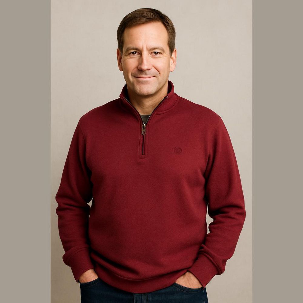 Chaps Cotton Pullover Quarter Zip Large